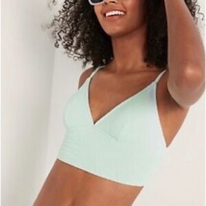 Old Navy Women’s Two-Piece Textured High Waist Tankini Bathing Suit, Mint Size M